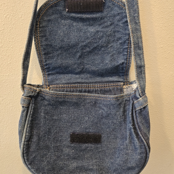 Jordache Basics Logo Purse 80s Small Bag Retro Vintage Horse Head Jeans Denim - Picture 5 of 8